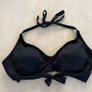 Black Halter Bikini Top